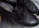 红蜻蜓夏季商务正装系带皮鞋男士镂空皮凉鞋打孔透气 WTA73761L黑色40 实拍图