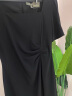 MeetMetro玛依尔法式方领连衣裙女2024夏季新款修身显瘦小黑裙子 黑色 S 晒单实拍图