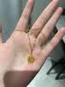 周大福爆闪小方糖吊坠黄金项链女40cm约5.50g F233240生日礼物 实拍图