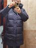 鸭鸭（YAYA）羽绒服男士加厚中长款连帽纯色极寒中老年爸爸外套新款商务羽绒衣 藏青色 2XL /185 实拍图