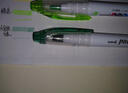 uni三菱荧光笔文具PUS-102T/103T可视窗荧光笔透明双头记号笔淡色手账标记笔 灰色系-烟灰绿 实拍图