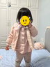 戴维贝拉（DAVE＆BELLA）2025新款女童衬衫秋装婴儿女宝宝洋气衬衣儿童上衣 浅粉色 100 cm（建议身高90-100cm） 实拍图