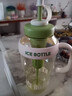 【京东物流】水杯冰霸吸管杯高颜值学生茶水分离大容量杯子 肚肚杯1个-浅绿色 实拍图