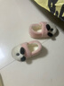 朴西熊猫儿童棉拖鞋冬季男童女童宝宝室内家用防滑保暖包跟棉鞋女 仙女粉 34 【220mm】 实拍图