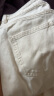三彩2024春季新款白色纯棉牛仔裤高腰宽松直筒裤显瘦休闲长裤女 奶白色 160/68A/M 晒单实拍图