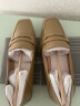 莱尔斯丹简约英伦复古方头低跟乐福鞋女单鞋4M21202 灰褐色TPP 38 晒单实拍图