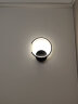 卡梦尔全光谱壁灯床头灯简约卧室灯个性创意北欧客厅过道背景墙灯饰 黑圆-三色变光 晒单实拍图