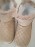 百丽踏厚底防滑雪地靴女2025年冬季加绒加厚保暖棉鞋松糕底轻便休闲短靴 卡其色 39 实拍图