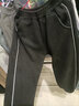 三叶豆（SANYEDOU）男童裤子加绒加厚秋冬装2025新款儿童运动裤中大童男孩一体绒卫裤 357黑色加绒款 140 cm 实拍图