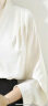 FitonTon白色衬衫女设计感春秋雪纺上衣通勤面试轻熟垂感衬衣 白色 M 晒单实拍图