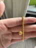 赛菲尔黄金手链女足金铃铛花丝古法金珠手链手串送生日礼物 约7.20克（工费239元） 实拍图