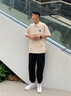 RXEX【两条装】裤子夏季男薄款冰丝速干休闲裤男士宽松百搭运动束脚裤 J200-黑+深灰 M 实拍图