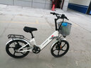 凤凰（Phoenix）电动自行车成人男女士锂电池电动车新国标小型助力电瓶车电单车 L3米白【单速】20寸一体轮 6AH电动续航18公里 实拍图