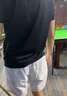 墨儿伊夏季男士短裤欧美运动速干五分裤纯色休闲宽松大裤衩子沙滩裤潮  白色 XL (135-145斤) 实拍图