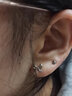 蔓笙S999足银蝴蝶结耳钉女养耳洞不易过敏防堵耳针耳饰生日礼物送女友 一对【精美礼盒】 实拍图