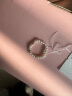 周六福（ZLF）母亲节礼物   珍珠戒指女款18K金精致小金珠串珠珍珠链戒 时髦款 实拍图