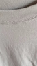 宾色纯棉长袖t恤男240g重磅青年男士长袖体恤全棉圆领纯色春秋季打底 白色+海鸥灰 L 【110-130斤】 实拍图