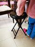 非洲鹰（feizhouying）电脑椅简易折叠椅家用餐椅靠背椅培训椅子折叠凳子圆凳户外椅 黑色海绵凳子（单个装） 实拍图