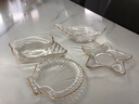 博为 金边玻璃餐具创意海螺贝壳盘子家用透明水果沙拉盘小菜碟甜品盘 四件套 实拍图