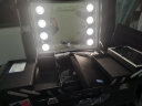 OBOX欧博斯行李箱专业拉杆化妆箱带灯镜子支架PC箱化妆师专用跟妆箱子 黑色PC8灯款 22英寸有支架 实拍图