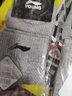 李宁（LI-NING）袜子男跑步运动袜女中筒短棉袜加厚吸汗透气抗菌四季篮球羽毛球袜 灰色 透气抗菌【三双装】 L码 实拍图