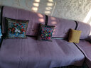 钟爱一生刺绣雪尼尔沙发垫套装四季通用沙发罩套巾防滑盖布定制沙发坐垫子 雪尼尔 字母完美-香芋紫 110cm*160cm 实拍图