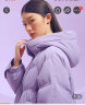 坦博尔羽绒服女中长款时尚韩版蝙蝠袖连帽保暖外套TB331650 雪域紫175 晒单实拍图