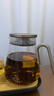 尚明加厚耐热玻璃泡茶壶铝盖懒人泡茶器茶壶茶水分离过滤简约茶具套装 金灰色 800ml 实拍图