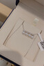helas赫拉18K金钻石镶嵌Akoya海水珍珠音符平衡木项链送女友 18K金 白金色 5-5.5mm 晒单实拍图
