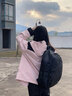 贝依美轻便双肩包女士新款时尚男运动登山包大容量徒步旅行背包旅游书包 黑色 小号 实拍图