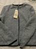 无印良品 MUJI 女式 针织抓绒 拉链开衫 W8AB231 浅灰色 S 实拍图