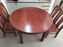 梵宜实木餐桌椅组合胡桃木家用小户型可伸缩折叠椭圆形吃饭歺桌子301# 1.35m一桌6椅+80cm转盘 金丝胡桃木 实拍图