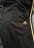 阿迪达斯 （adidas）长裤男秋季宽松透气直筒裤跑步运动防风休闲裤 黑金（经典款） XS 实拍图