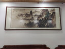 佳得雅新中式客厅装饰画沙发背景墙壁画字画山水画靠山图办公室风景挂画 望云楼A2（原版） 95*251cm宣纸锦绫+有机玻璃+胡桃色实木框（大气款） 实拍图