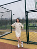 FILA FUSION 斐乐潮牌女子针织连衣裙夏新款宽松潮流运动裙子 仿古白-IV（宽松版型） M 165/84A 实拍图