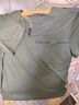 啄木鸟t恤男士高端冰丝短袖男夏季薄款v领休闲中老年半袖纯色爸爸装上衣 灰绿色 XL 晒单实拍图