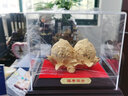 碧琉璃（biliuli）绒沙金寿桃摆件福寿双全送爷爷奶奶长辈老人生日礼物大寿贺寿礼品 小号刻字专拍（内容联系客服） 实拍图