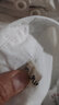 暖乔（Nuanqiao） 纯棉衬衫女长袖春秋小清新印花全棉打底白色衬衣女 白色不加绒 S（80-100斤） 实拍图