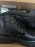 井迈【牛皮】马丁靴男中帮英伦秋冬款增高黑色高帮皮鞋机车工装短靴子 黑色中帮拉链【加绒款】 43 码（=运动鞋44） 实拍图