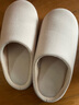 优调室内静音拖鞋女软底棉麻秋冬保暖居家四季情侣棉拖鞋 奶咖色 38-39 【适合日常37-38的脚拍】 实拍图