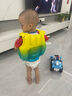 INTEX儿童救生衣浮力背心宝宝游泳装备手臂泳圈水上马甲漂流 黄蓝背心(1-5岁)+手泵 实拍图