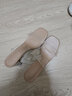 九寸阳光透明女凉鞋粗高跟鞋夏季网红时装中跟气质水晶鞋性感外穿拖鞋 高跟透明凉鞋裸色7CM【37码】 实拍图