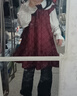 诗丹蕊甜莓樱桃红格纹套装裙春秋新款少女感新年战袍蝴蝶结背心连衣裙子 裙子+内搭 均码【可备注码数】 实拍图