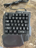 现代翼蛇 K10单手游戏键盘 左手键盘 电竞游戏电脑外接键盘 小型便携战场吃鸡键盘 黑色混光 实拍图