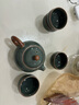 瓷牌茗茶具（cipaiming teaset） 茶具套装小套功夫茶壶便携一壶四杯家用会客泡茶器小茶台 秘色《棕把西施壶》四罗汉磁盘 实拍图
