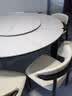 木韵美居 岩板餐桌椅组合 可伸缩实木家用广东佛山中小户型中古风吃饭桌子 诧寂黑-雪山白岩板-羊角椅 1.5米 一桌八椅 实拍图