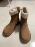 达芙妮真皮雪地靴女鞋冬季2025新款加厚加绒鞋厚底短靴保暖棉鞋女 驼色 38 实拍图