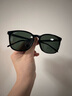 雷朋（RayBan）太阳镜显脸小潮流眼镜黑方超墨镜痞帅男女款0RB4387F可定制礼物 901/71黑色镜框绿色镜片 尺寸55 实拍图