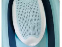 日康（rikang）浴盆 婴儿洗澡盆宝宝折叠浴盆  带薄浴网 深海蓝X1025-1 实拍图