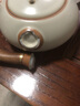 陶迷（TAOMI）茶壶单壶陶瓷泡茶壶家用白瓷汝窑开片可养功夫茶具茶水分离沏茶壶 黄汝窑圆满侧把壶 200ml 101mL(含)-200mL(含) 实拍图